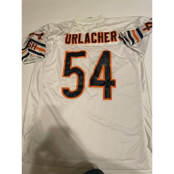 Chicago Bears Brian Urlacher #54 Reebok On Field Road White XL Jersey NFL - Picture 1 of 2